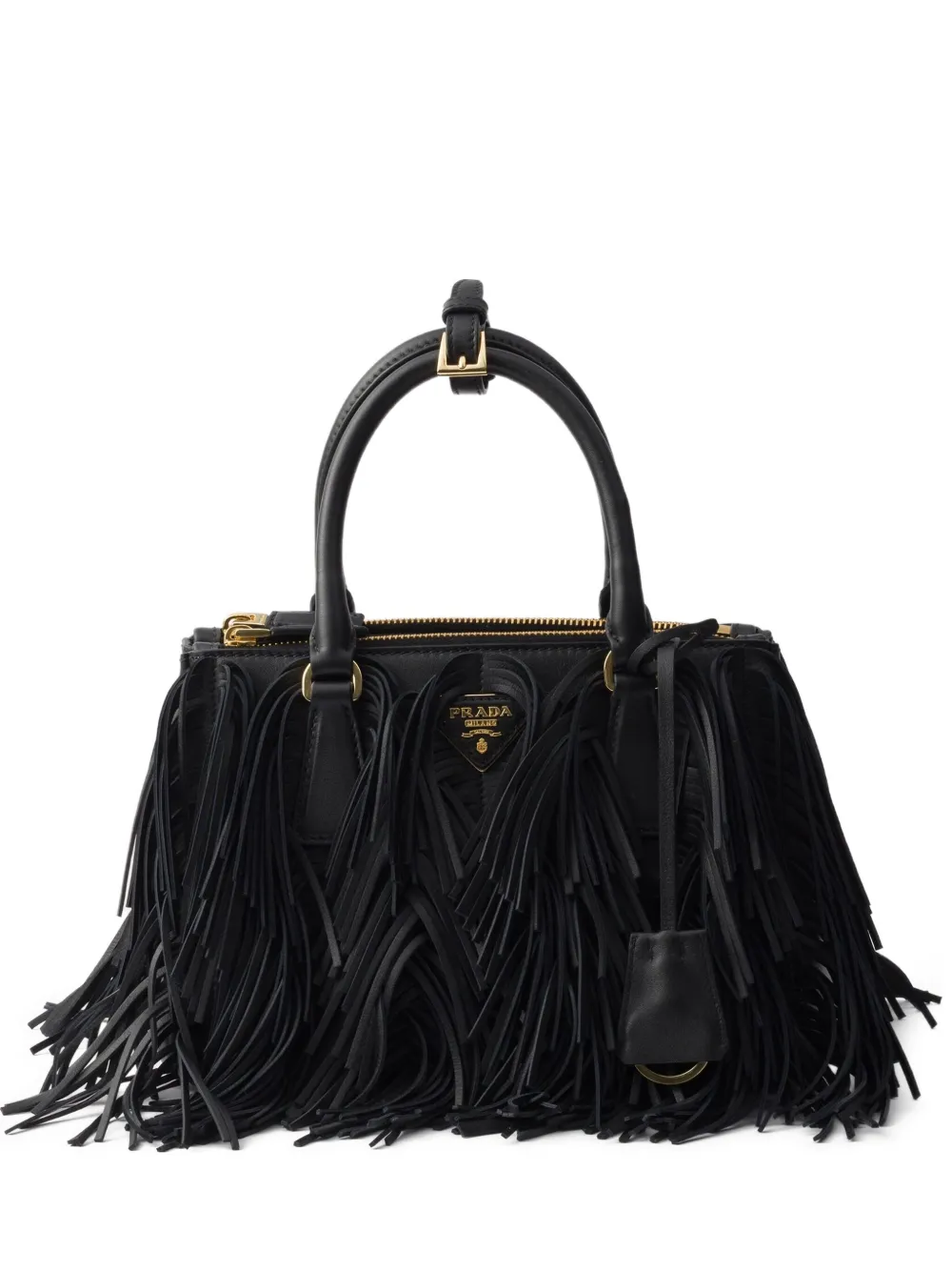 Prada Kleine Galleria leren shopper Zwart