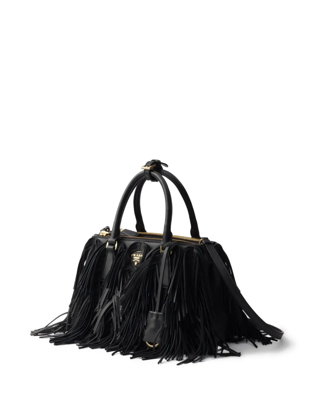 Prada Kleine Galleria leren shopper Zwart