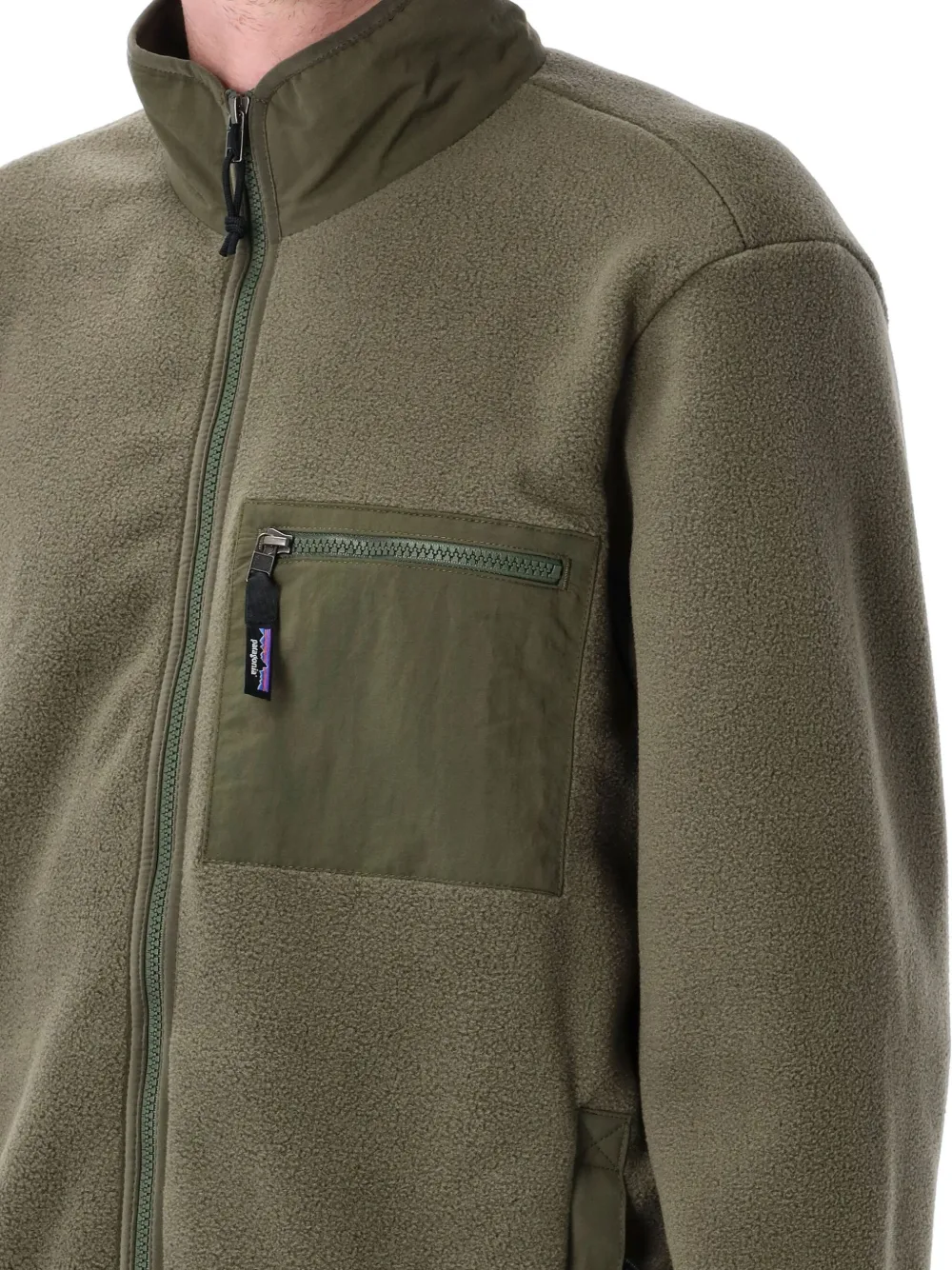 Patagonia Fleece jack met rits Groen