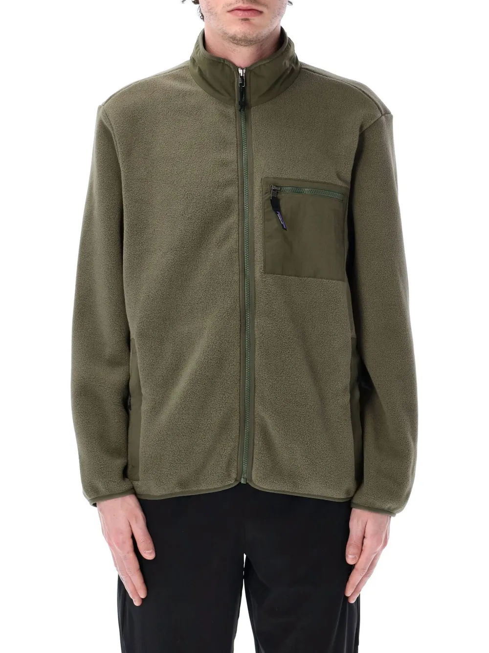 Patagonia Zip-up Fleece Jacket Pockets In Grün