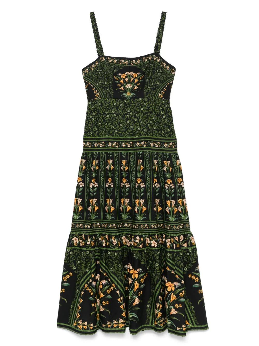 Shop Farm Rio Flowers Arch Midi Dress In Green