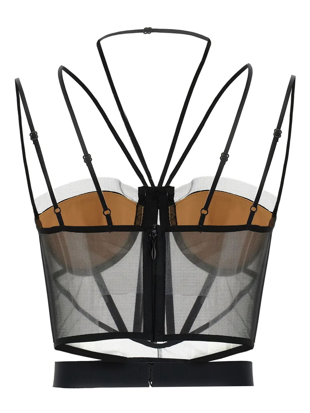 Nensi Dojaka top estilo corset con paneles traslúcidos | Chalecos y camisetas | Image 2