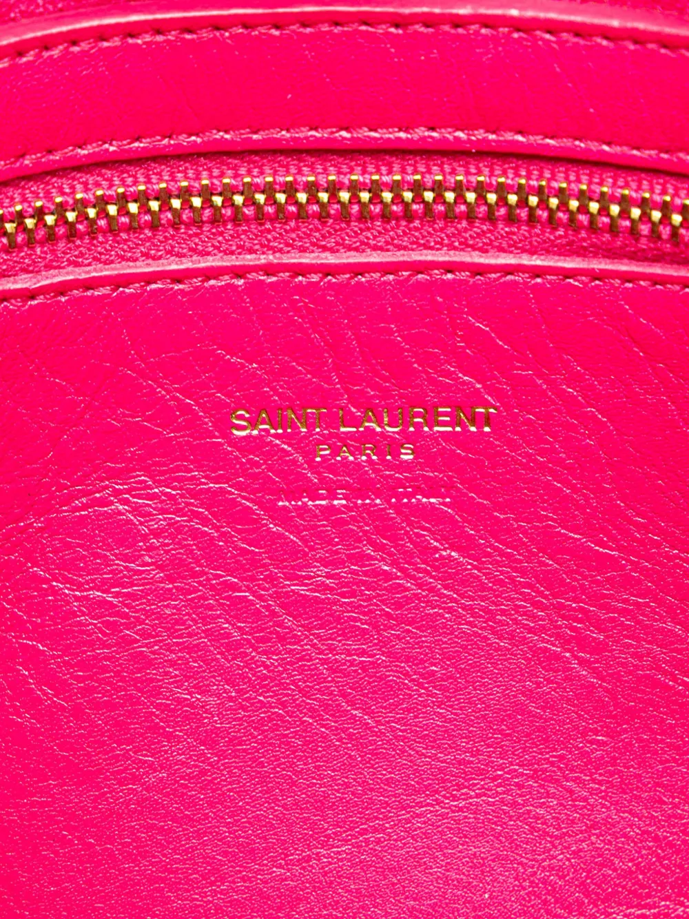 Pre-owned Saint Laurent 2014 Small Leather Monogram Cabas Satchel In Pink