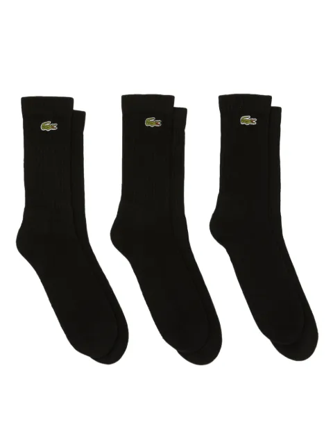 Lacoste logo-embroidered socks (pack of three)