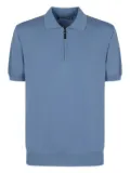 Canali zip-up polo shirt - Blue