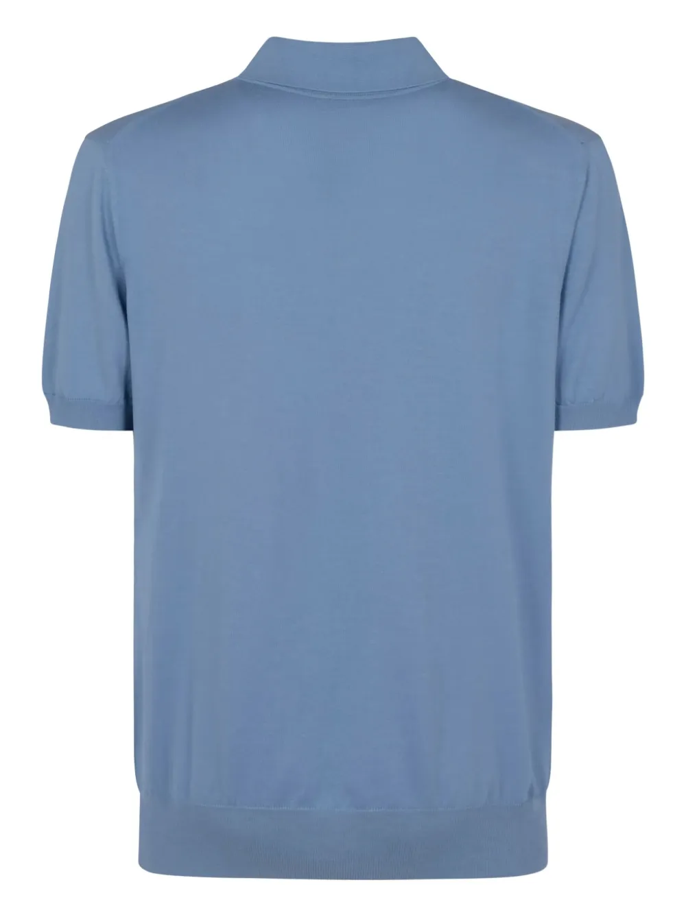 Canali Poloshirt met rits - Blauw