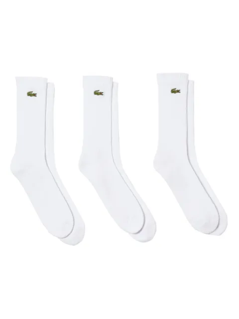 Lacoste set de  tres pares de calcetines con logo bordado