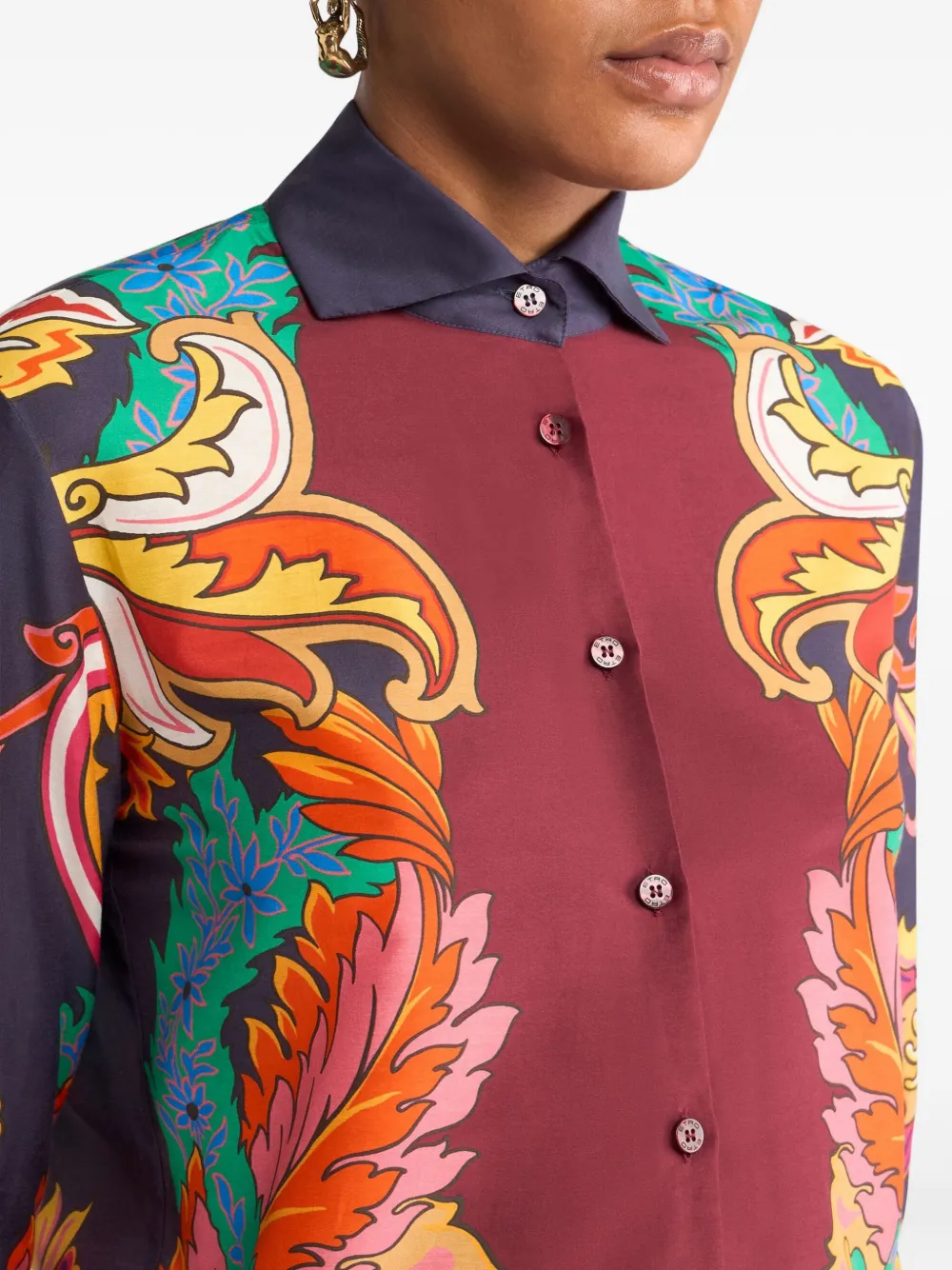 ETRO Blouse met bloemenprint Rood