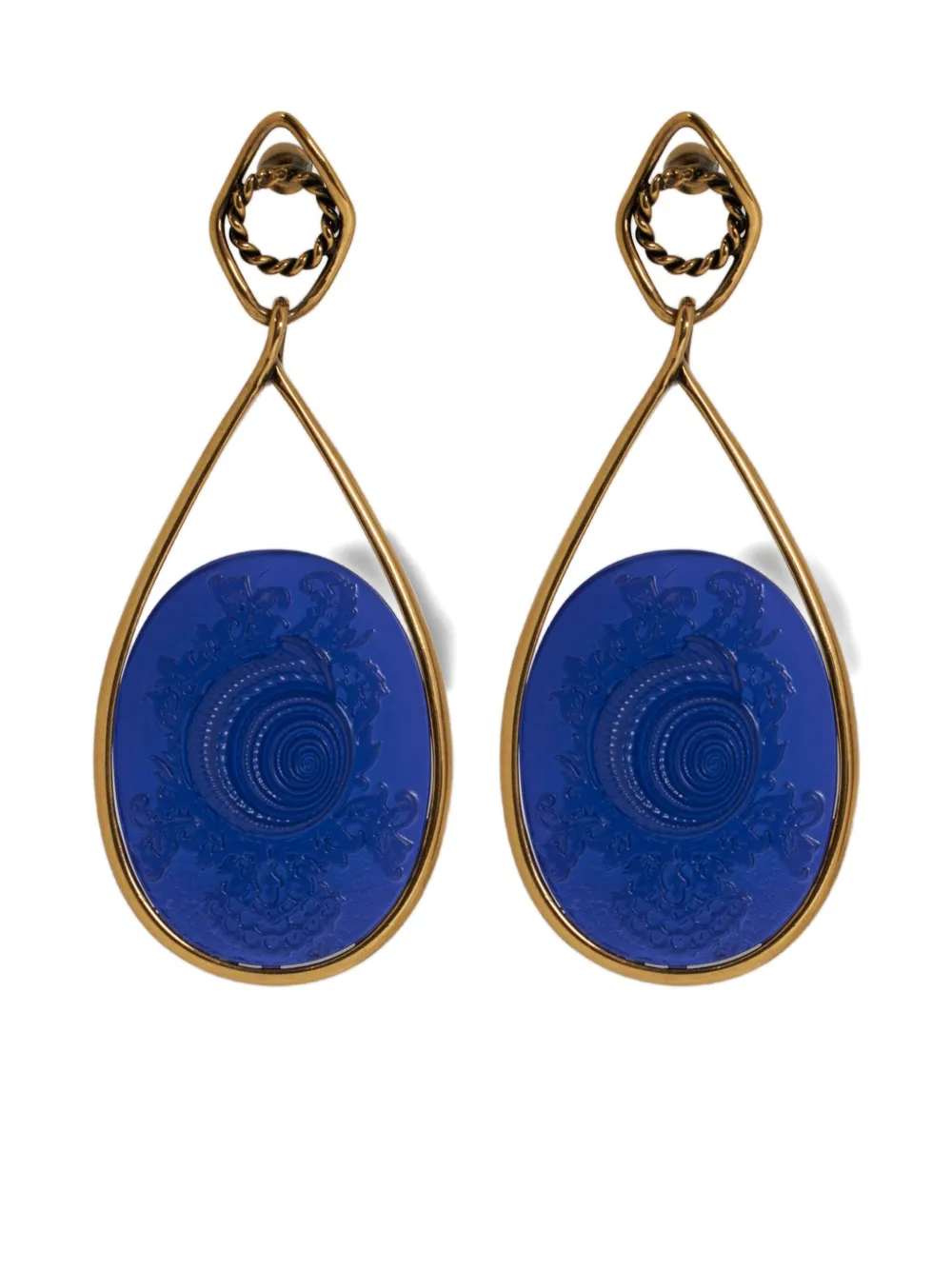 ETRO cameo-shell earrings - Oro
