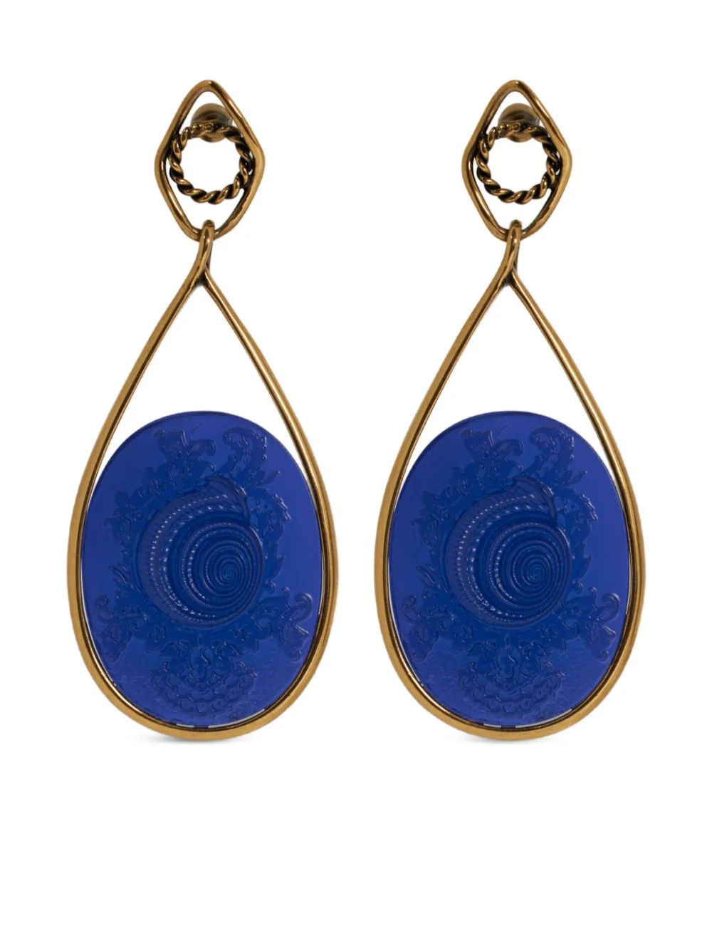 cameo-shell earrings