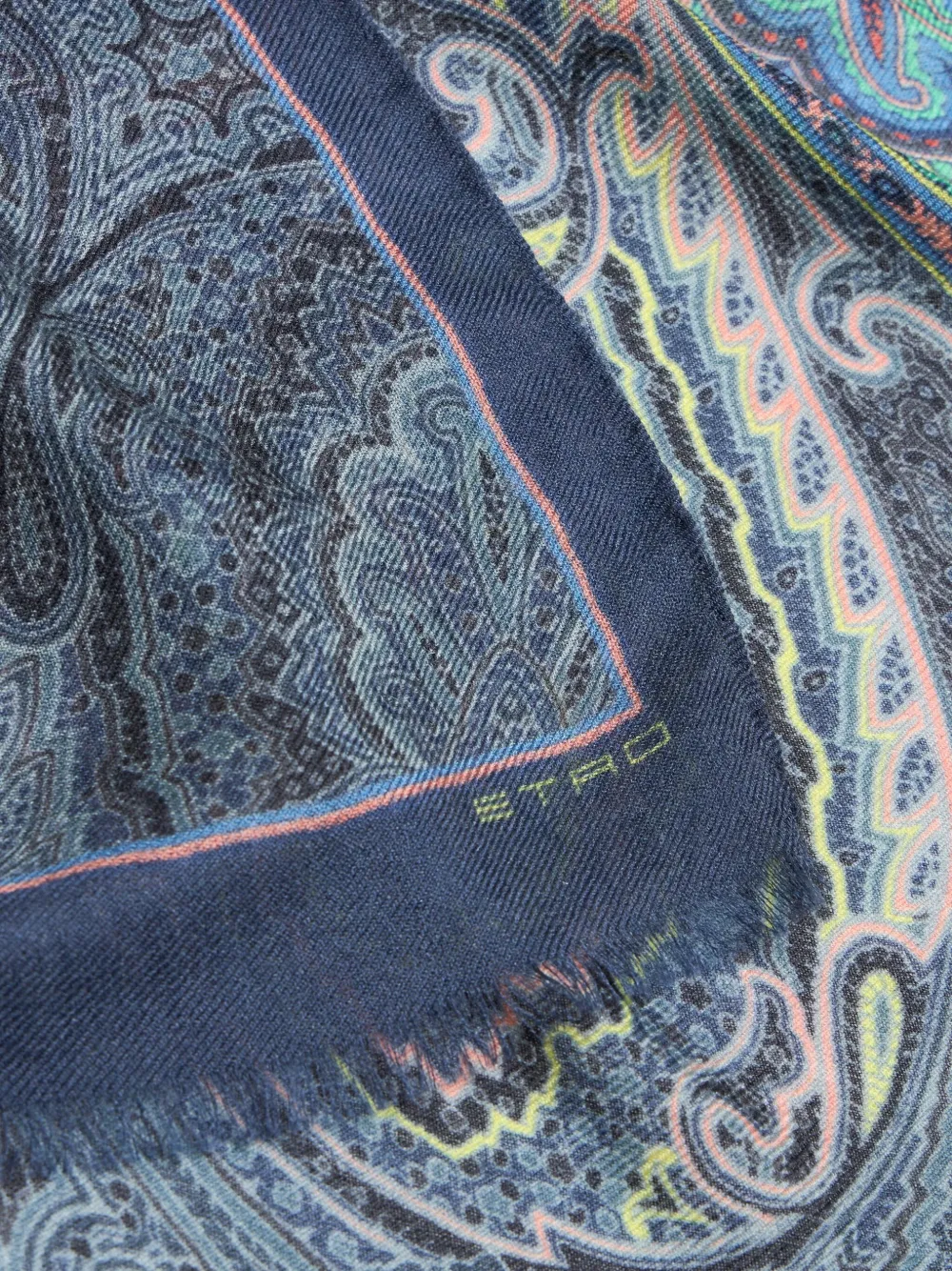 ETRO Sjaal met paisley-print - Blauw