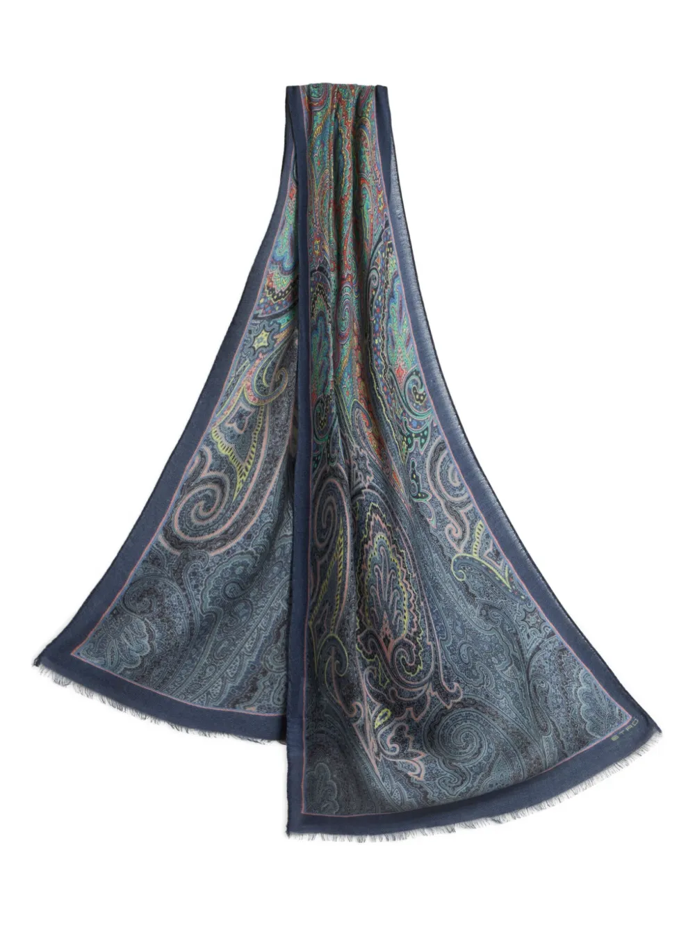 ETRO Sjaal met paisley-print Blauw