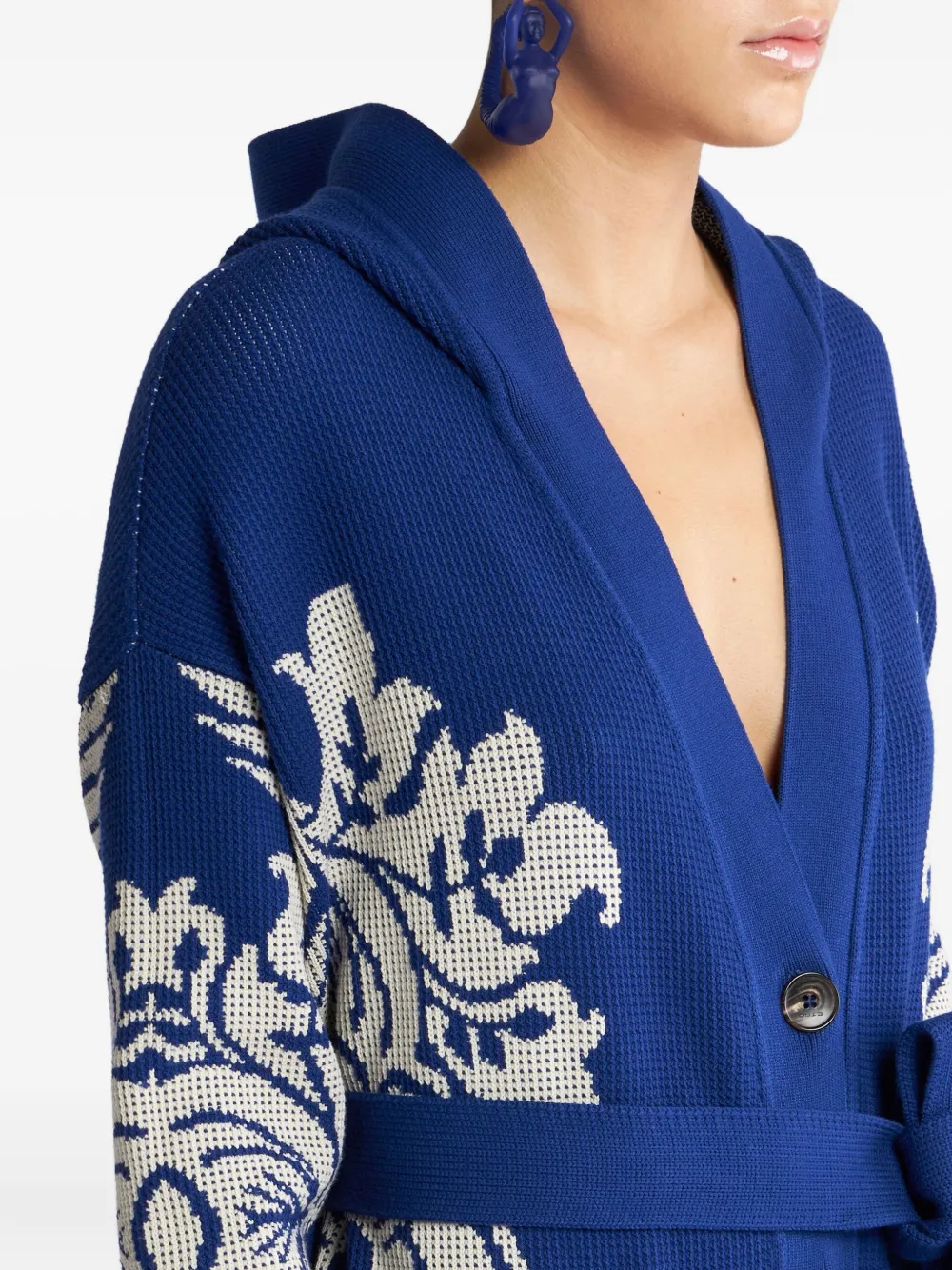 ETRO Vest met bloemen-jacquard Blauw