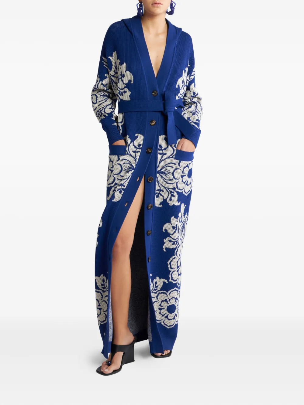 ETRO Vest met bloemen-jacquard Blauw