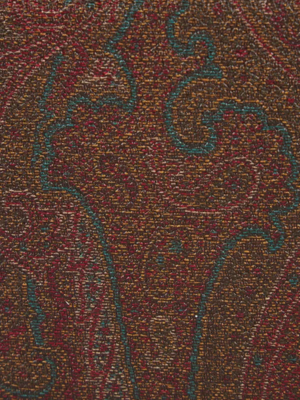 【ETRO】関税込★ブラウンペイズリージャカードクラッチ 送関込】ETRO ペイズリー ジャカード ジップ クラッチバッグ
