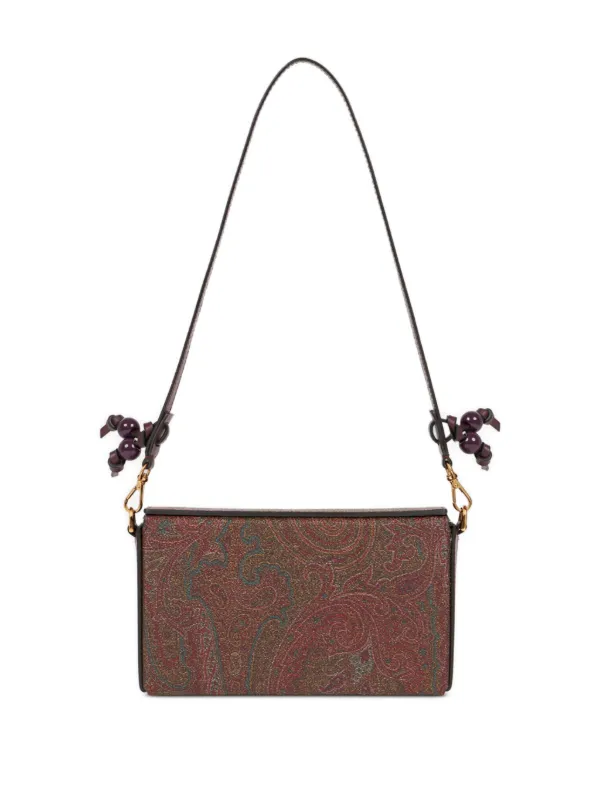 【ETRO】関税込★ブラウンペイズリージャカードクラッチ 送関込】ETRO ペイズリー ジャカード ジップ クラッチバッグ