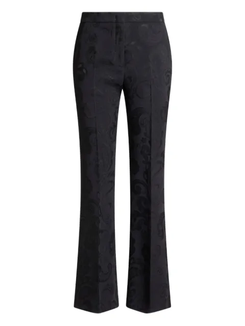 ETRO jacquard flared trousers