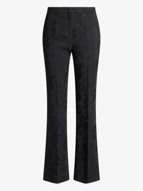 ETRO jacquard flared trousers
