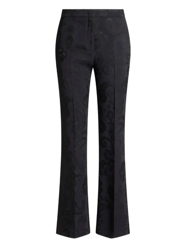 パンツ Etro Flared Black Trousers With Tailored Fit 29527423_58484925_600.jpg