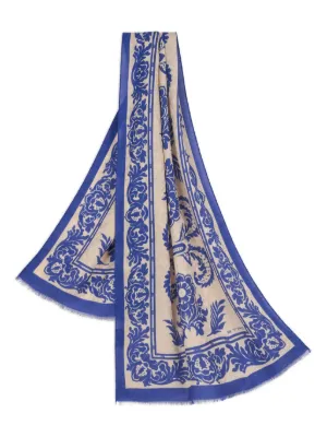 ETRO - エトロ ETRO 美品 シルクスカーフ 大判 花柄 正方形