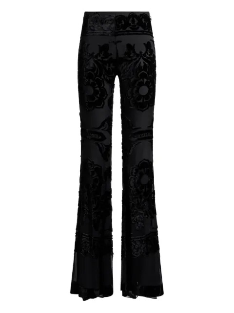 ETRO floral flared trousers