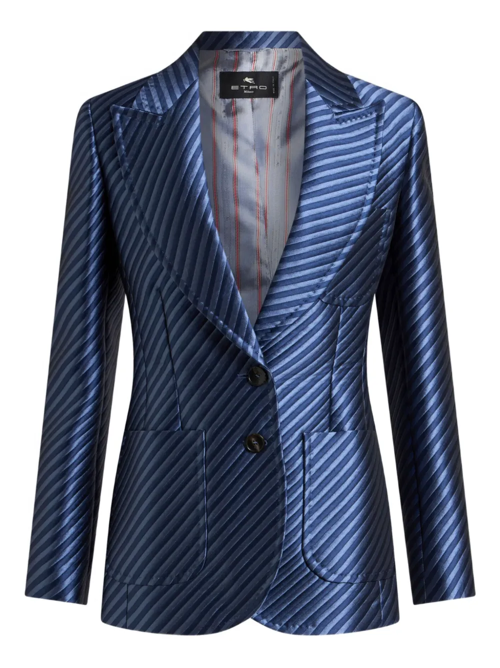 ETRO striped-jacquard blazer | Blue | Image 1