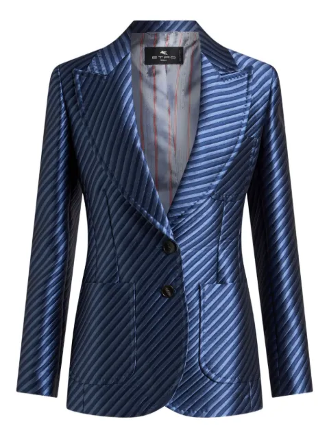 ETRO striped-jacquard blazer