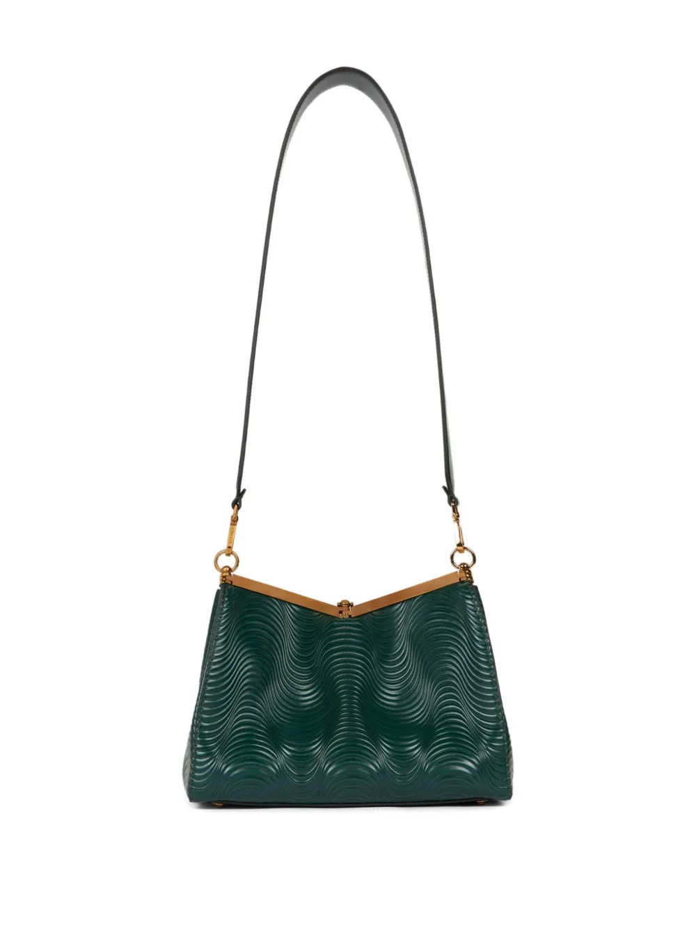 ETRO Vela raffia schoudertas Groen