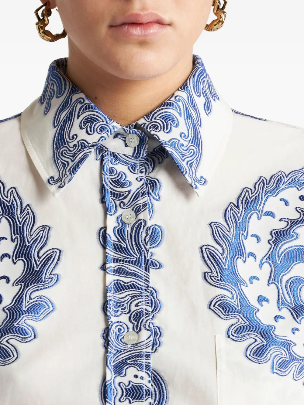 ETRO Blouse met bloemenprint Wit