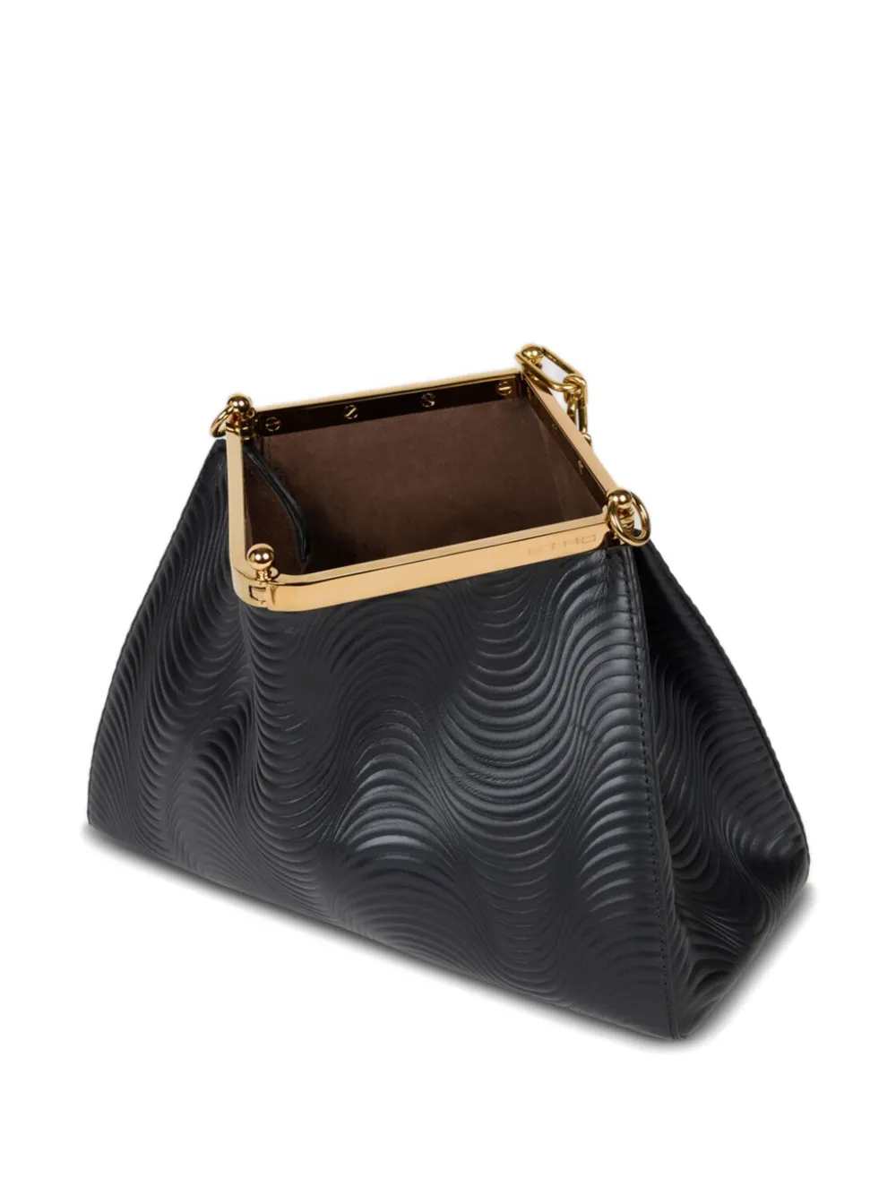 ETRO Vela raffia schoudertas Zwart