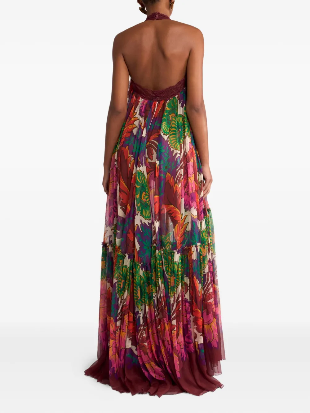 ETRO Jurk met kant Rood