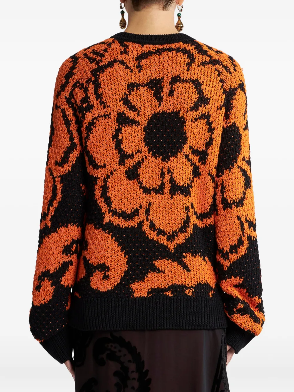 ETRO Jumpsuit met bloemenjacquard Zwart