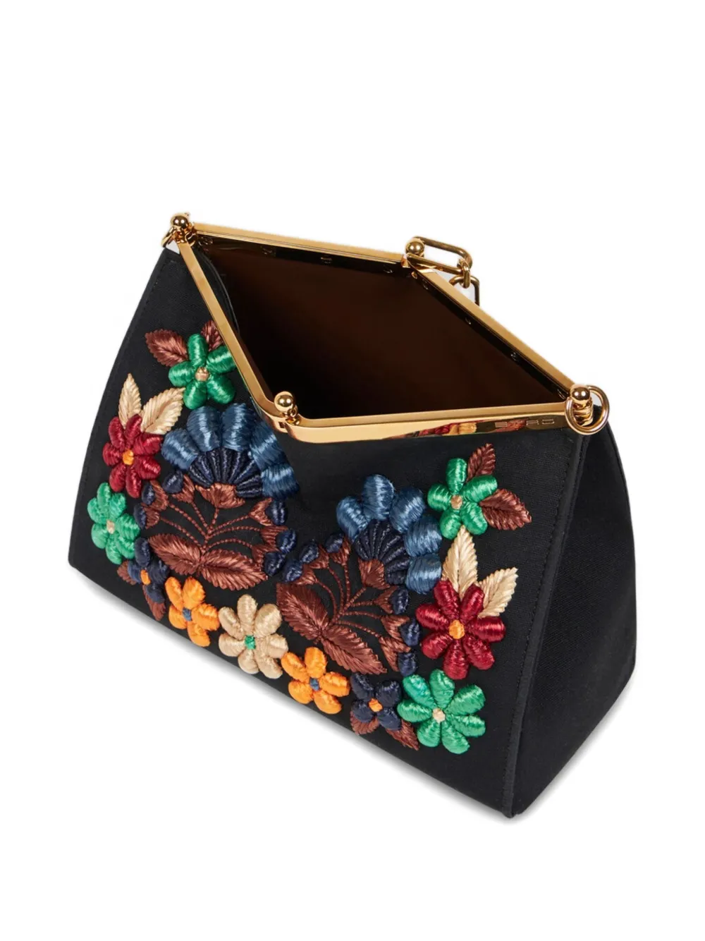 ETRO Vela raffia schoudertas Zwart