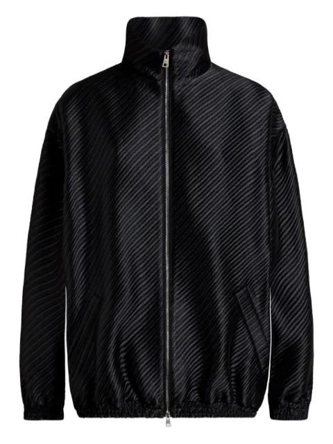 ETRO striped-jacquard bomber jacket