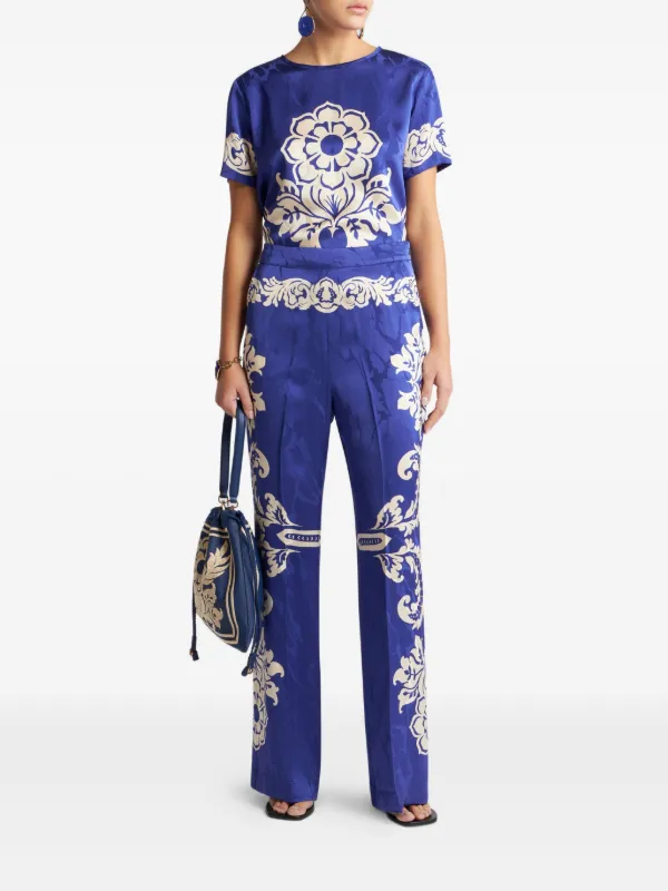ETRO テーパードパンツ ETRO テーパードパンツ | ブルー | FARFETCH JP