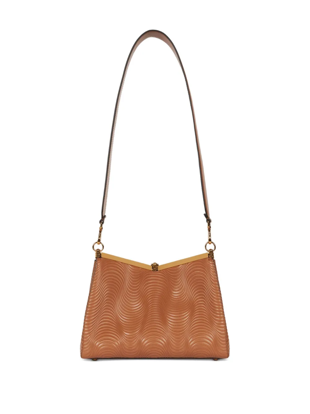 ETRO Vela raffia schoudertas Bruin