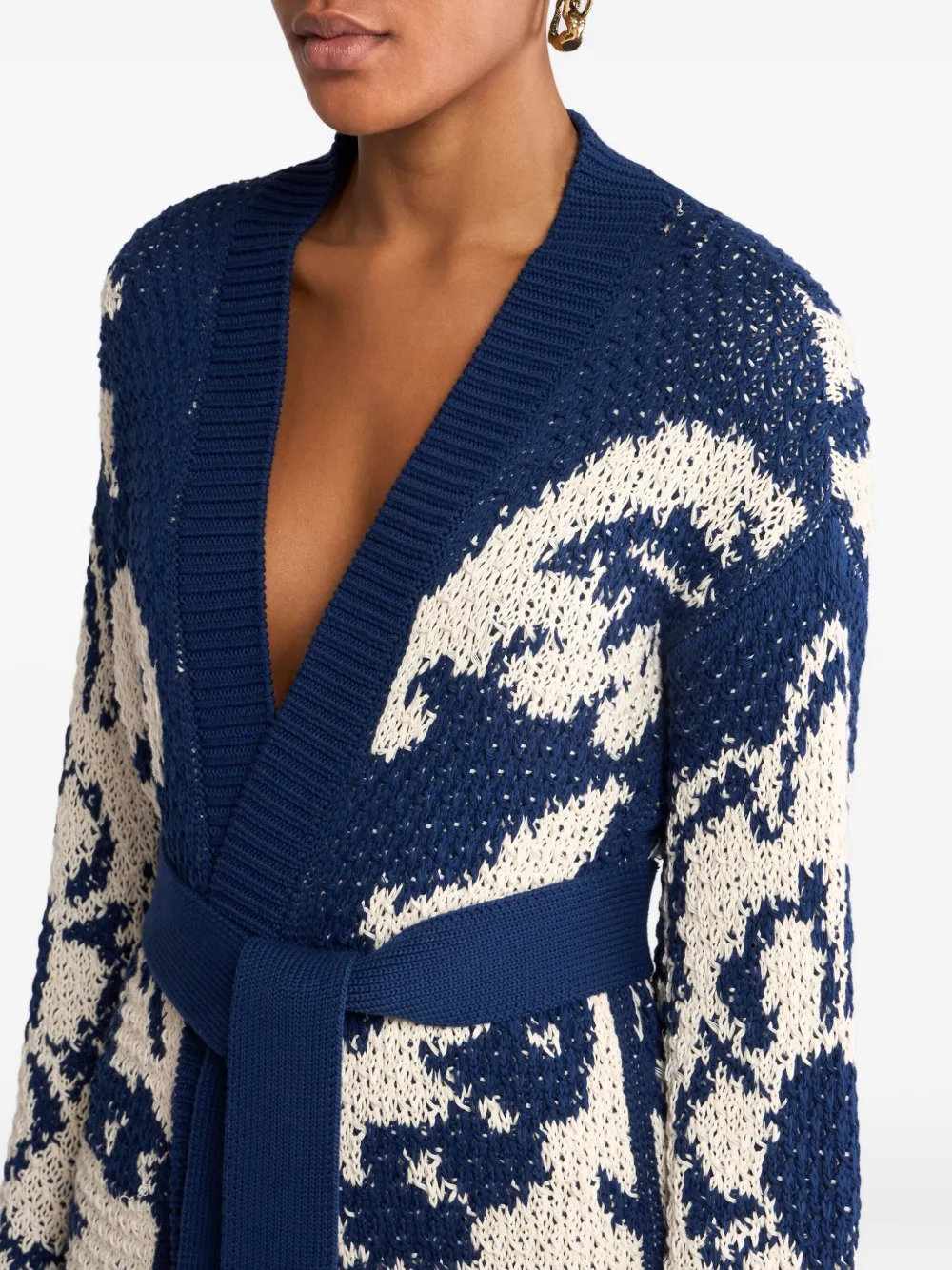 ETRO Vest met bloemen-jacquard Blauw