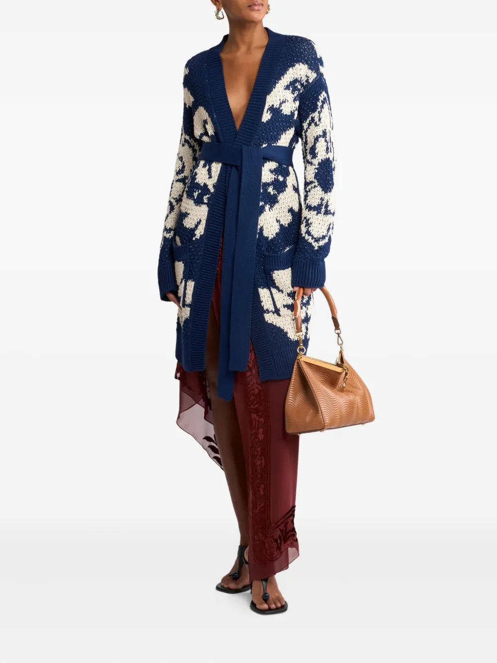 ETRO Vest met bloemen-jacquard Blauw