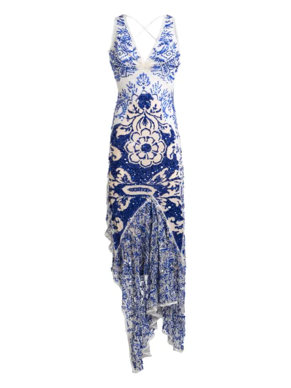 ETRO sequin-embroidered Dress | Blue | FARFETCH