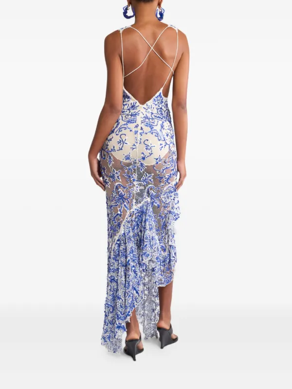 ETRO sequin-embroidered Dress | Blue | FARFETCH