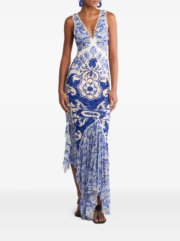 ワンピース Etro Dresses Blue ETRO Printed Maxi Dress | Blue | FARFETCH