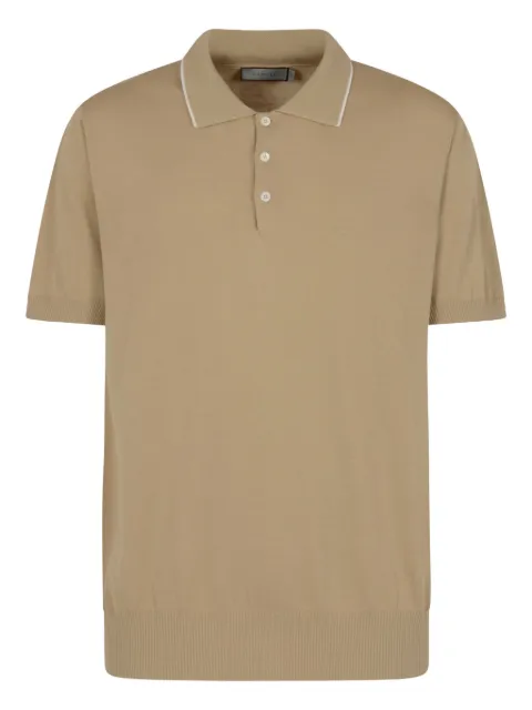 Canali fine-knit polo shirt