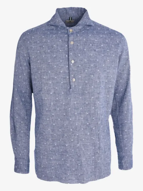 Luigi Borrelli camisa con estampado de lunares