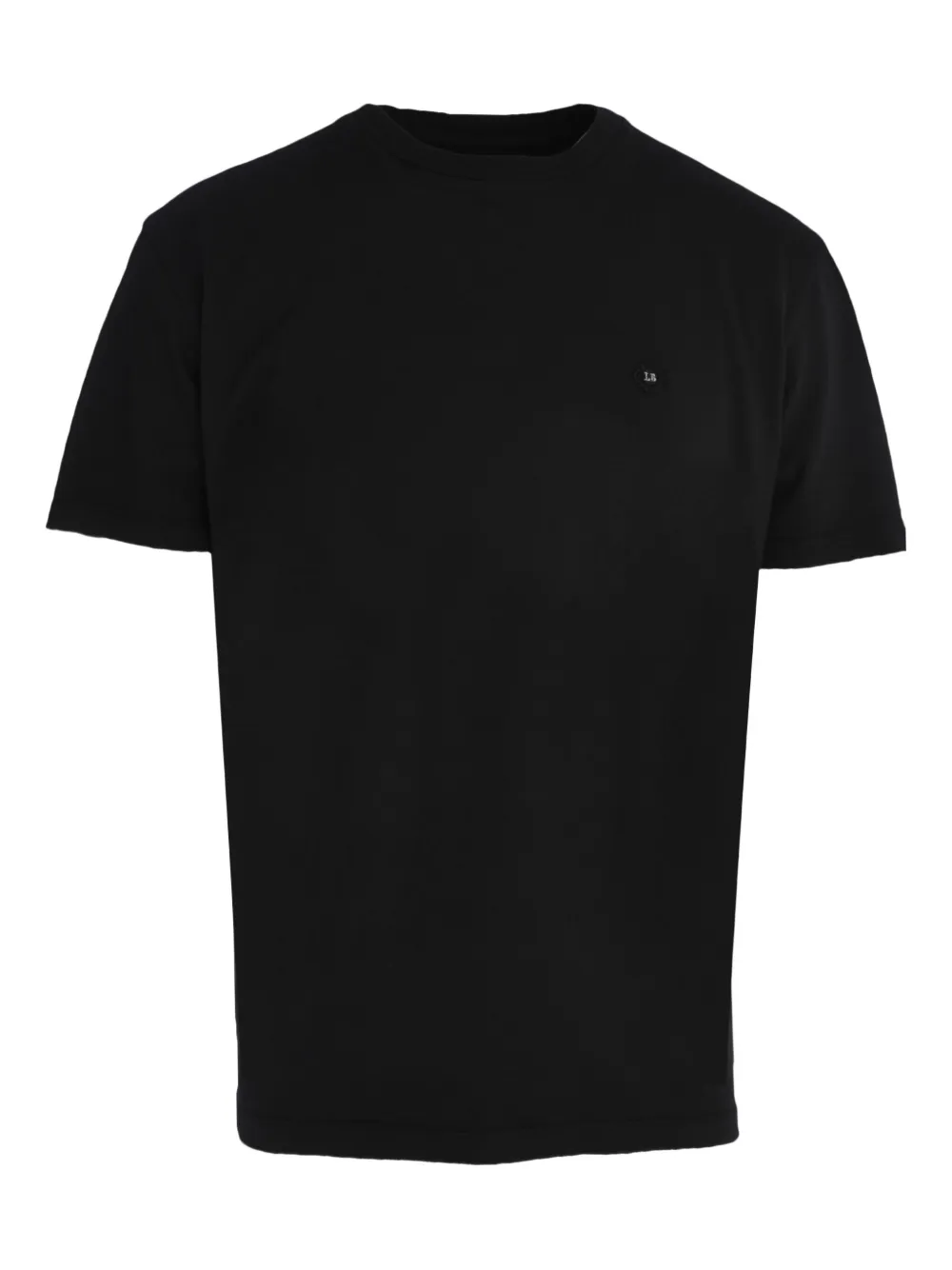 Luigi Borrelli logo-embroidered cotton T-shirt | Black | Image 1