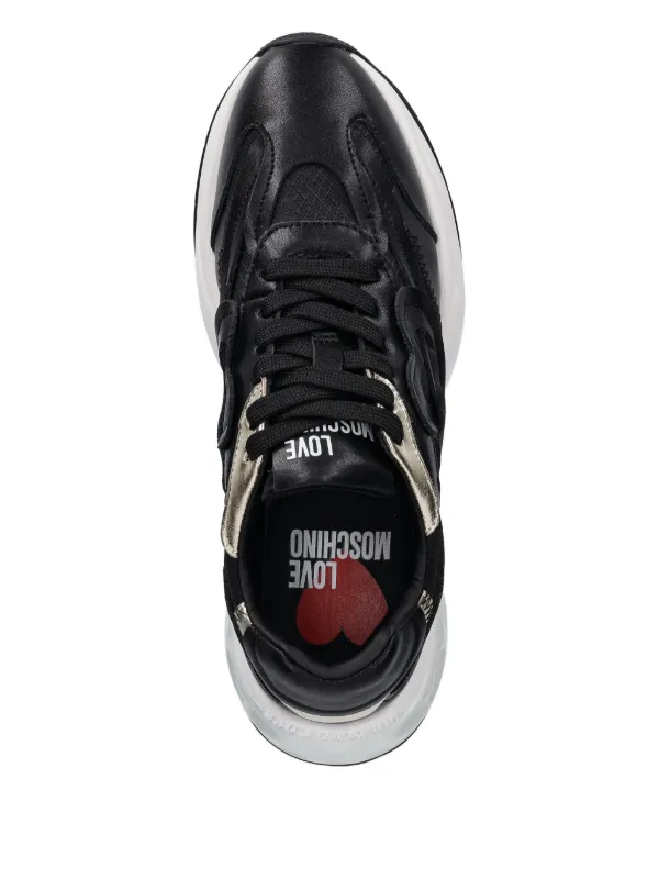 Love Moschino heart-patch Sneakers | ブラック | FARFETCH JP