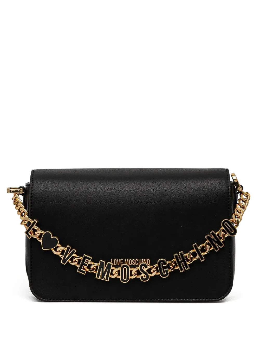 Love Moschino ロゴチャーム ハンドバッグ - ブラック Love Moschino ロゴチャーム ハンドバッグ - ブラック