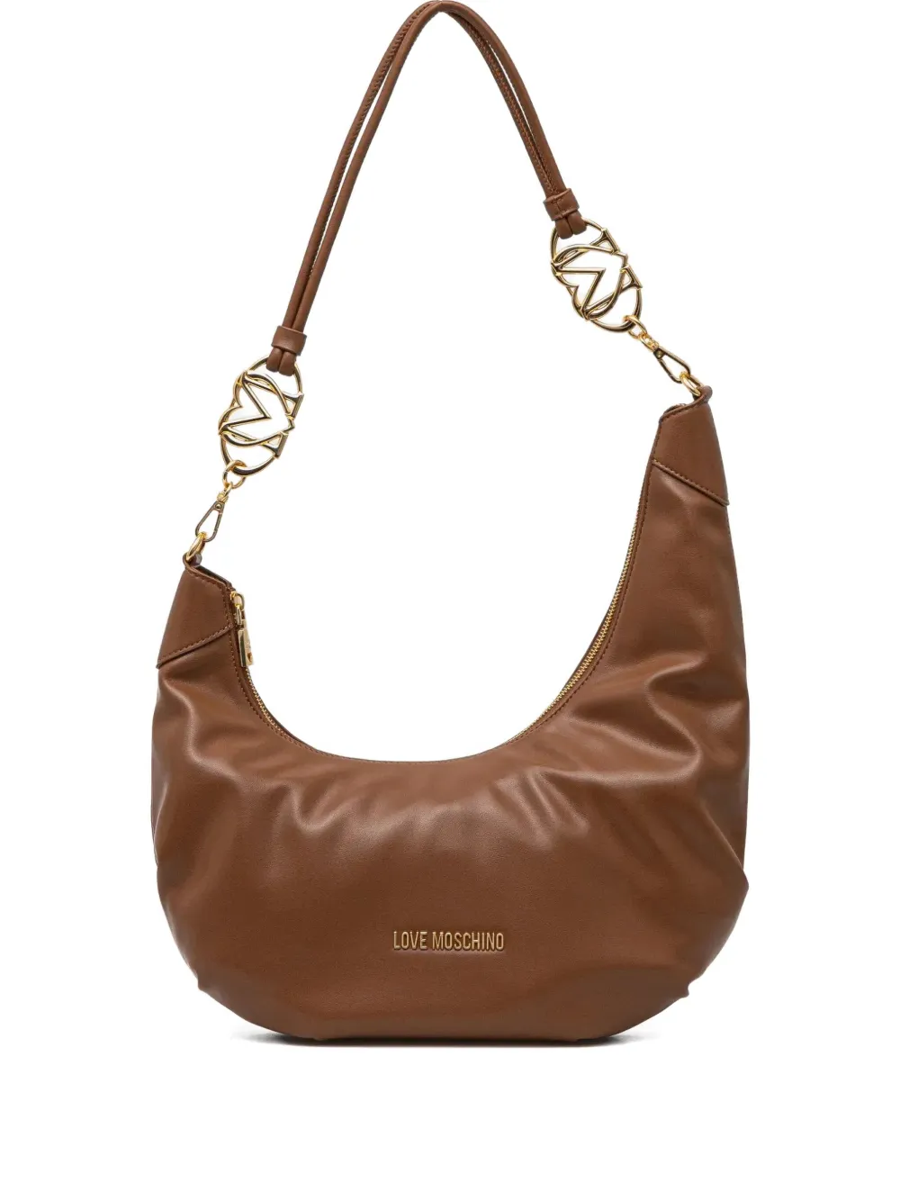 Love Moschino ロゴバックル ショルダーバッグ - ブラウン Love Moschino ロゴバックル ショルダーバッグ - ブラウン