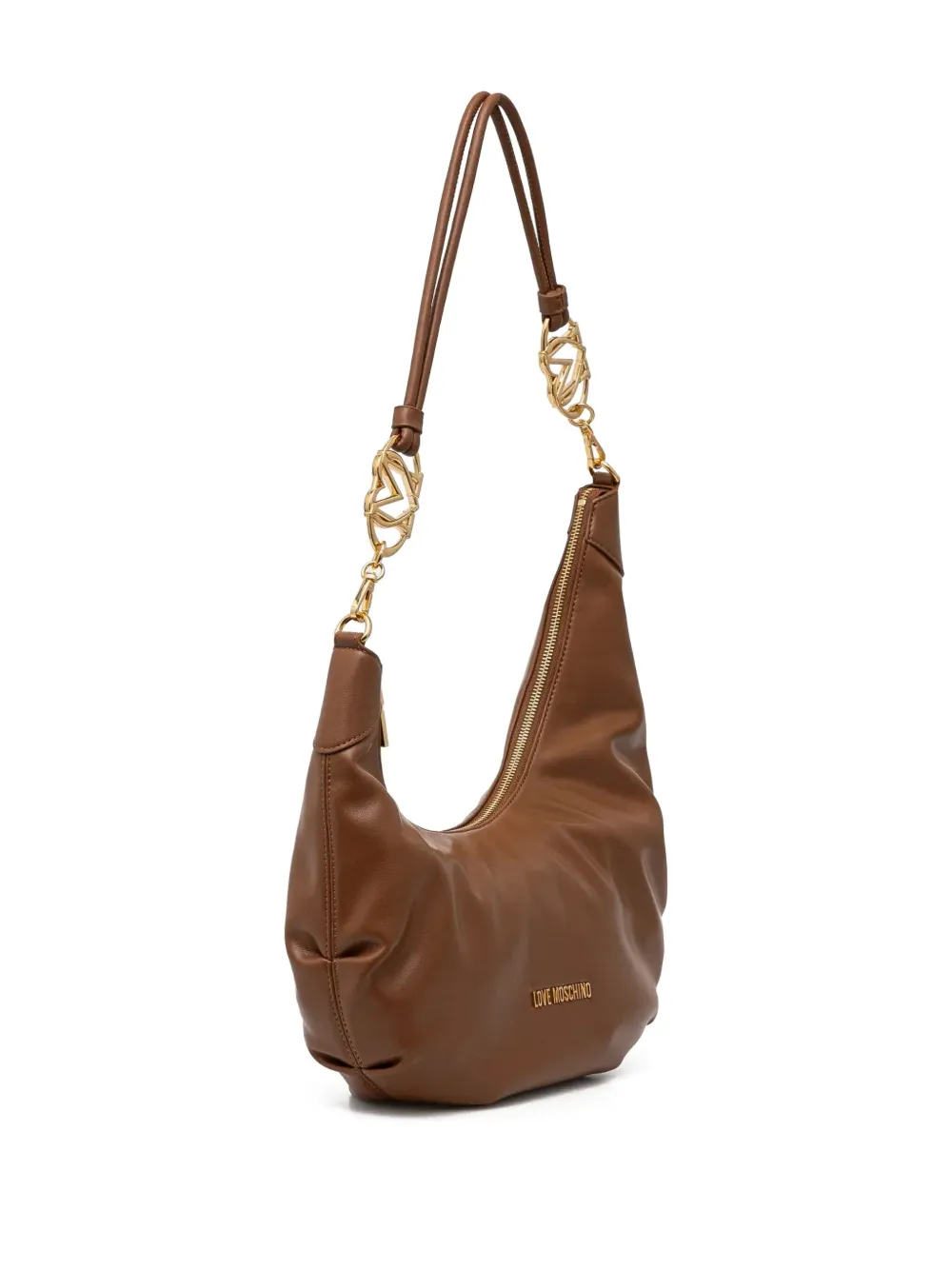 Love Moschino Schoudertas met logogesp Bruin
