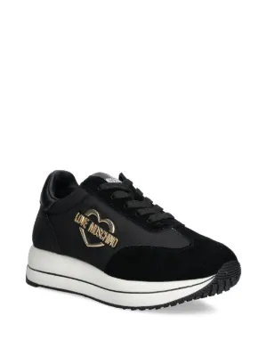 【関税 送料無料】LOVE MOSCHINO スニーカー Love Moschino logo-print Sneakers | Black | FARFETCH