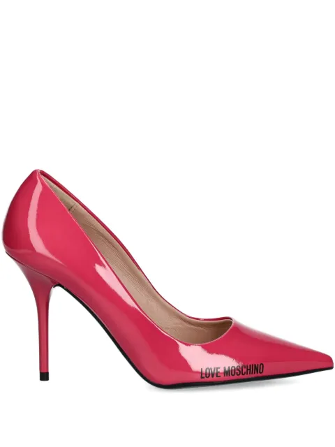 Love Moschino logo-print pumps